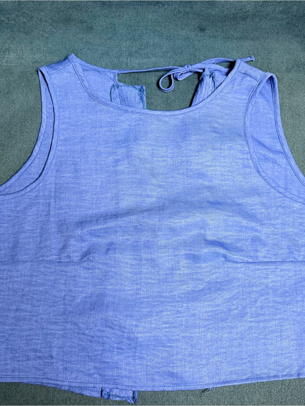 Lavender Sleeveless Tie-Back Top